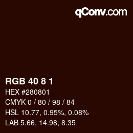 Farbcode: RGB 40 8 1 | qconv.com
