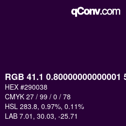 カラーコード: RGB 41.1 0.80000000000001 56 | qconv.com