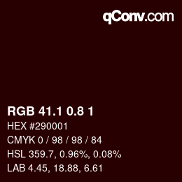 カラーコード: RGB 41.1 0.8 1 | qconv.com