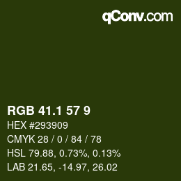 カラーコード: RGB 41.1 57 9 | qconv.com