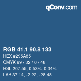 Color code: RGB 41.1 90.8 133 | qconv.com