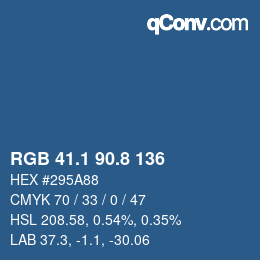 Color code: RGB 41.1 90.8 136 | qconv.com