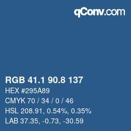 Color code: RGB 41.1 90.8 137 | qconv.com