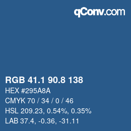 Color code: RGB 41.1 90.8 138 | qconv.com