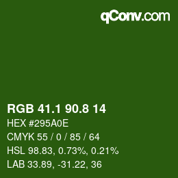 カラーコード: RGB 41.1 90.8 14 | qconv.com