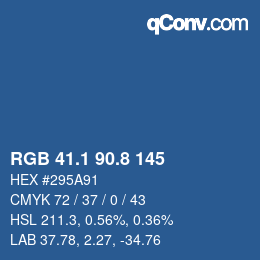 Color code: RGB 41.1 90.8 145 | qconv.com