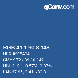 Color code: RGB 41.1 90.8 148 | qconv.com