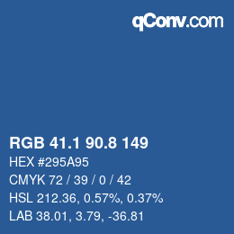 カラーコード: RGB 41.1 90.8 149 | qconv.com