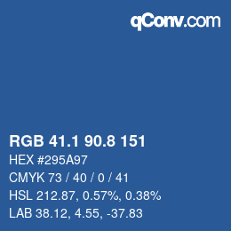 Color code: RGB 41.1 90.8 151 | qconv.com
