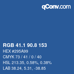 Farbcode: RGB 41.1 90.8 153 | qconv.com