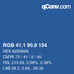 Farbcode: RGB 41.1 90.8 154 | qconv.com