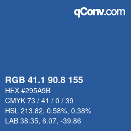Color code: RGB 41.1 90.8 155 | qconv.com