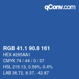 カラーコード: RGB 41.1 90.8 161 | qconv.com