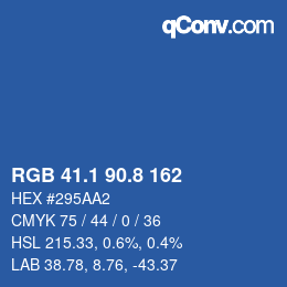 Color code: RGB 41.1 90.8 162 | qconv.com