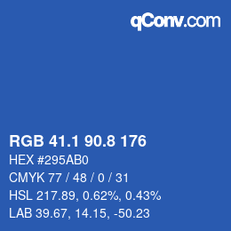 カラーコード: RGB 41.1 90.8 176 | qconv.com