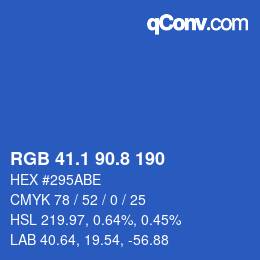 カラーコード: RGB 41.1 90.8 190 | qconv.com