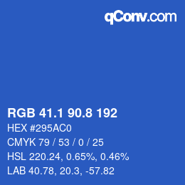 カラーコード: RGB 41.1 90.8 192 | qconv.com
