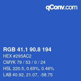 カラーコード: RGB 41.1 90.8 194 | qconv.com