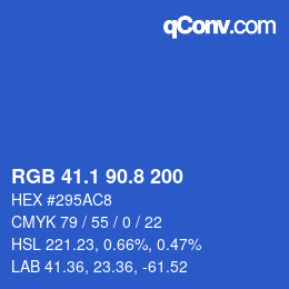 カラーコード: RGB 41.1 90.8 200 | qconv.com
