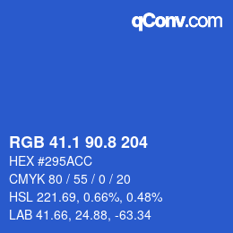 カラーコード: RGB 41.1 90.8 204 | qconv.com