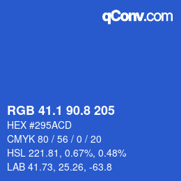 Color code: RGB 41.1 90.8 205 | qconv.com