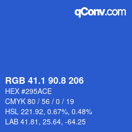 カラーコード: RGB 41.1 90.8 206 | qconv.com