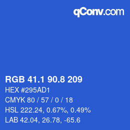カラーコード: RGB 41.1 90.8 209 | qconv.com