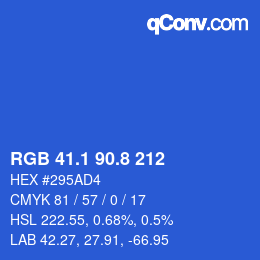 カラーコード: RGB 41.1 90.8 212 | qconv.com