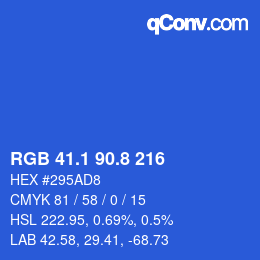 カラーコード: RGB 41.1 90.8 216 | qconv.com