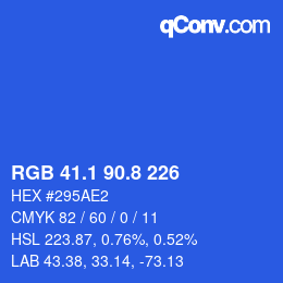カラーコード: RGB 41.1 90.8 226 | qconv.com