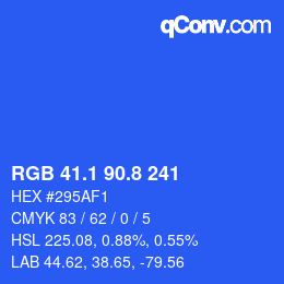 カラーコード: RGB 41.1 90.8 241 | qconv.com