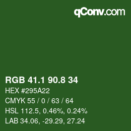 Color code: RGB 41.1 90.8 34 | qconv.com