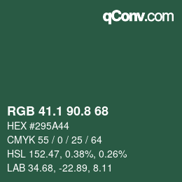 カラーコード: RGB 41.1 90.8 68 | qconv.com