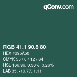 カラーコード: RGB 41.1 90.8 80 | qconv.com