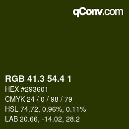 カラーコード: RGB 41.3 54.4 1 | qconv.com