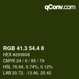 カラーコード: RGB 41.3 54.4 8 | qconv.com