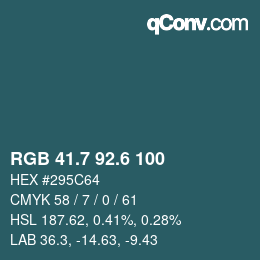 カラーコード: RGB 41.7 92.6 100 | qconv.com