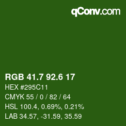 カラーコード: RGB 41.7 92.6 17 | qconv.com