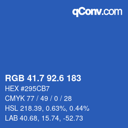 カラーコード: RGB 41.7 92.6 183 | qconv.com