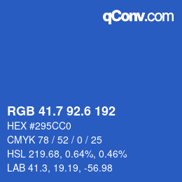 カラーコード: RGB 41.7 92.6 192 | qconv.com