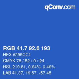 カラーコード: RGB 41.7 92.6 193 | qconv.com