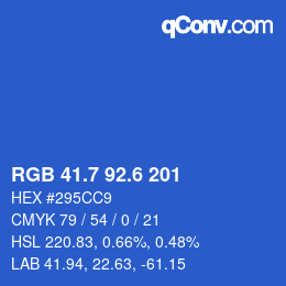 カラーコード: RGB 41.7 92.6 201 | qconv.com