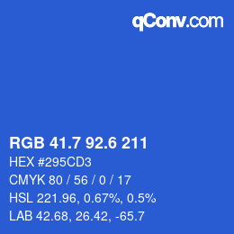 カラーコード: RGB 41.7 92.6 211 | qconv.com