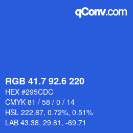 カラーコード: RGB 41.7 92.6 220 | qconv.com