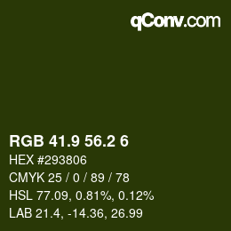 Color code: RGB 41.9 56.2 6 | qconv.com