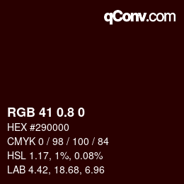 Color code: RGB 41 0.8 0 | qconv.com