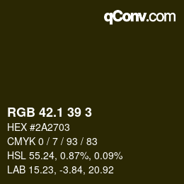 カラーコード: RGB 42.1 39 3 | qconv.com