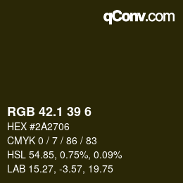 カラーコード: RGB 42.1 39 6 | qconv.com