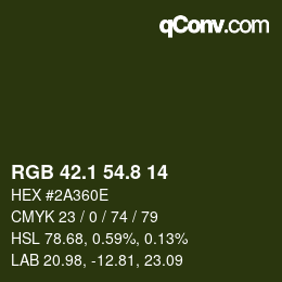 Color code: RGB 42.1 54.8 14 | qconv.com