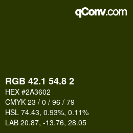 カラーコード: RGB 42.1 54.8 2 | qconv.com